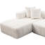 Canapé d'angle modulaire Cloud de 274 cm (107,9 po), méridienne en L, canapé moderne 4 places pour chambre à coucher, revêtement en mousse et ressorts blancs, aucun assemblage requis, configurations personnalisables et flexibles, confort et légèreté exceptionnels.