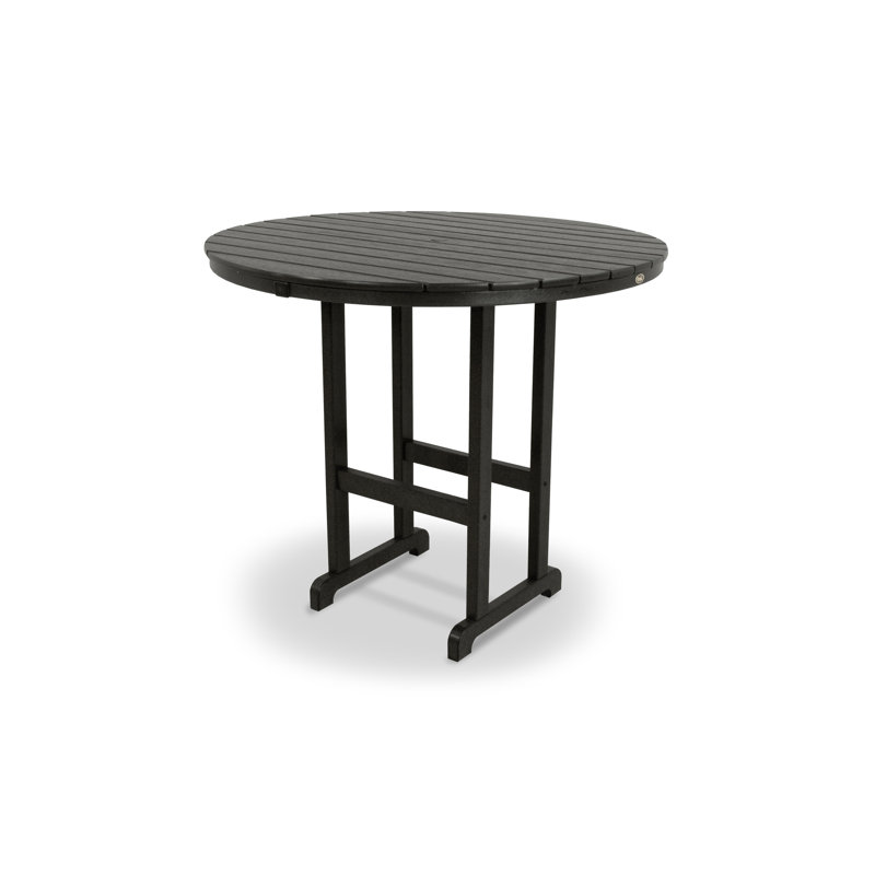 Table de bar ronde POLYWOOD Monterey Bay, 36 po, Revolution® gris anthracite cendré