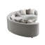 Canapé modulaire Ivria Boucle gris avec 9 coussins