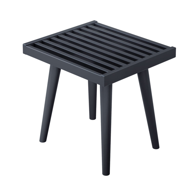 Eilish Solid Wood End Table, Black