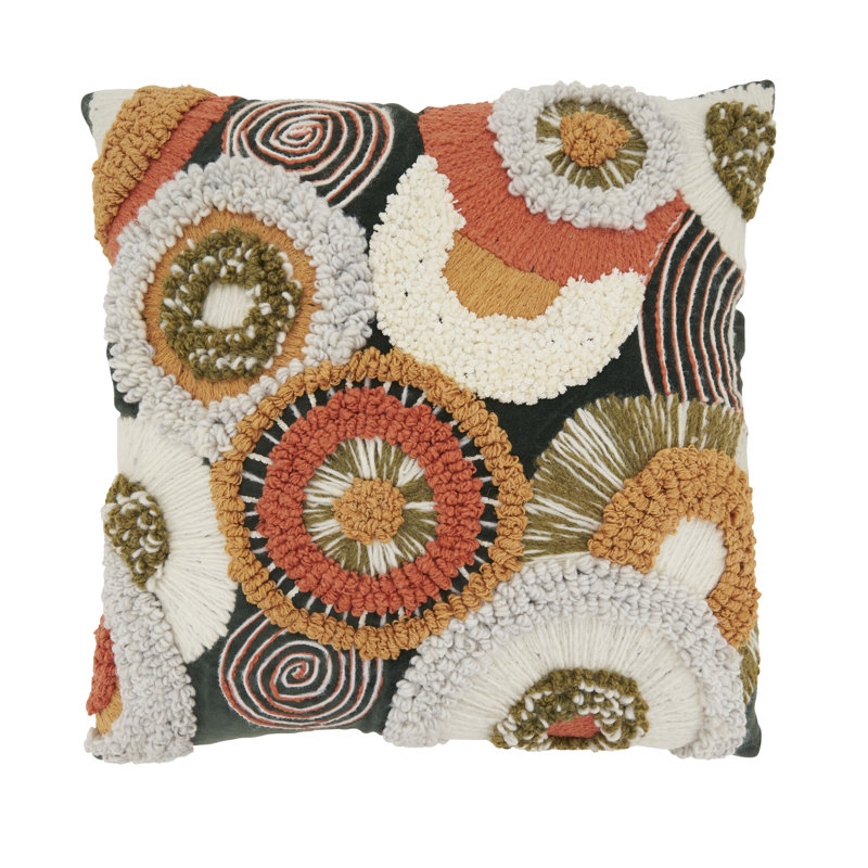 Coussin Boho, Carré 20 po, Polyester