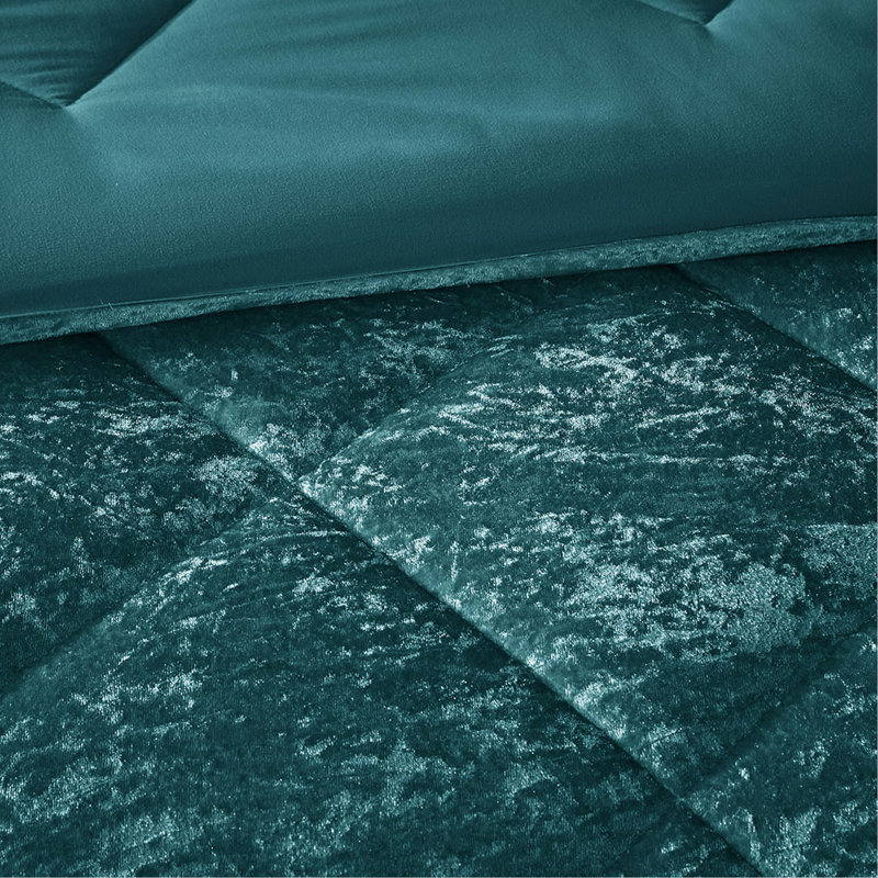 Ensemble d'édredon en velours simple / simple TG avec coussin décoratif, Édredon pour lit simple + 2 pièces supplémentai
