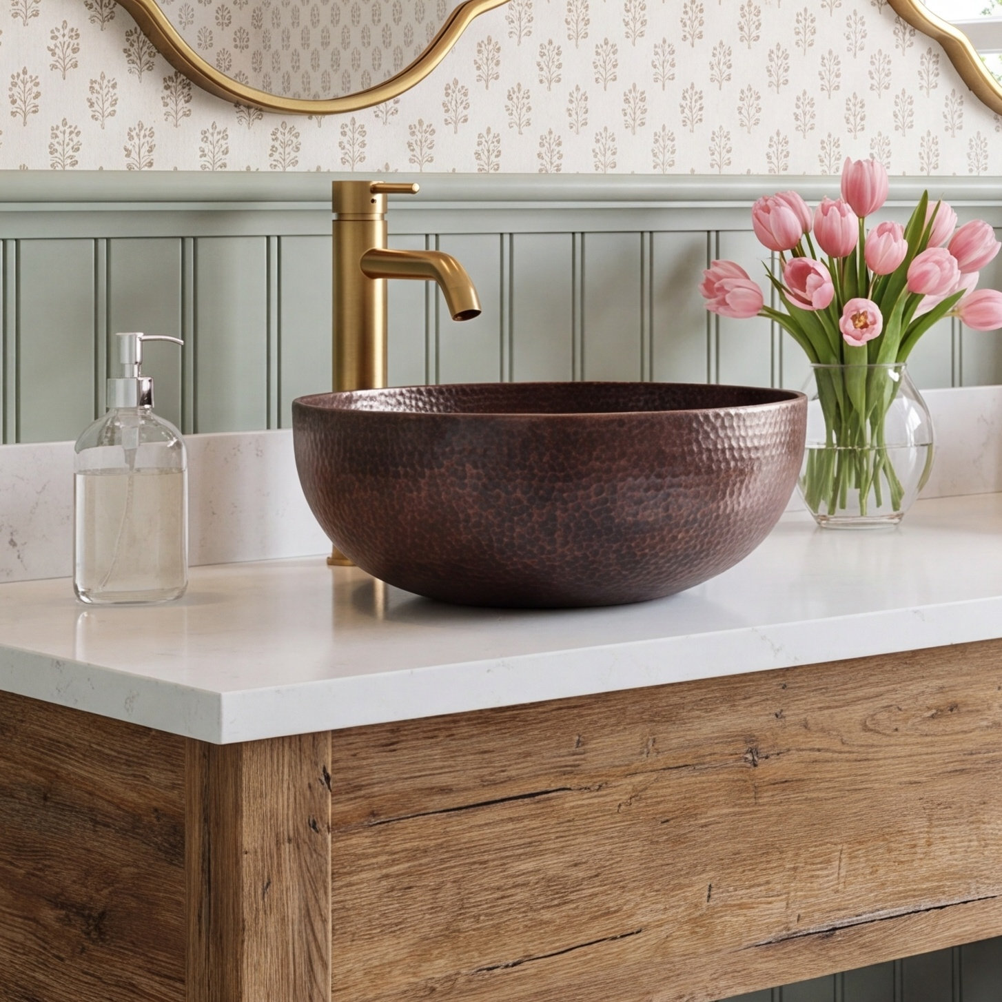 Maestro Copper Round Vessel Sink