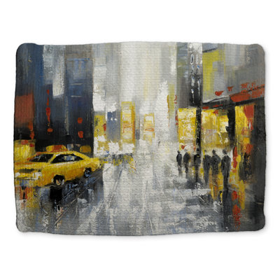 Napperon Rainy Busy Street