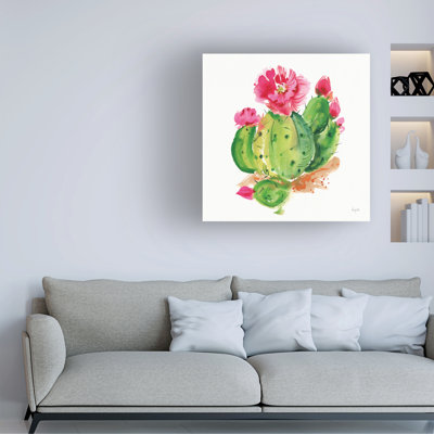 Art mural sur toile «Rhin Kristy», échinopsis du désert