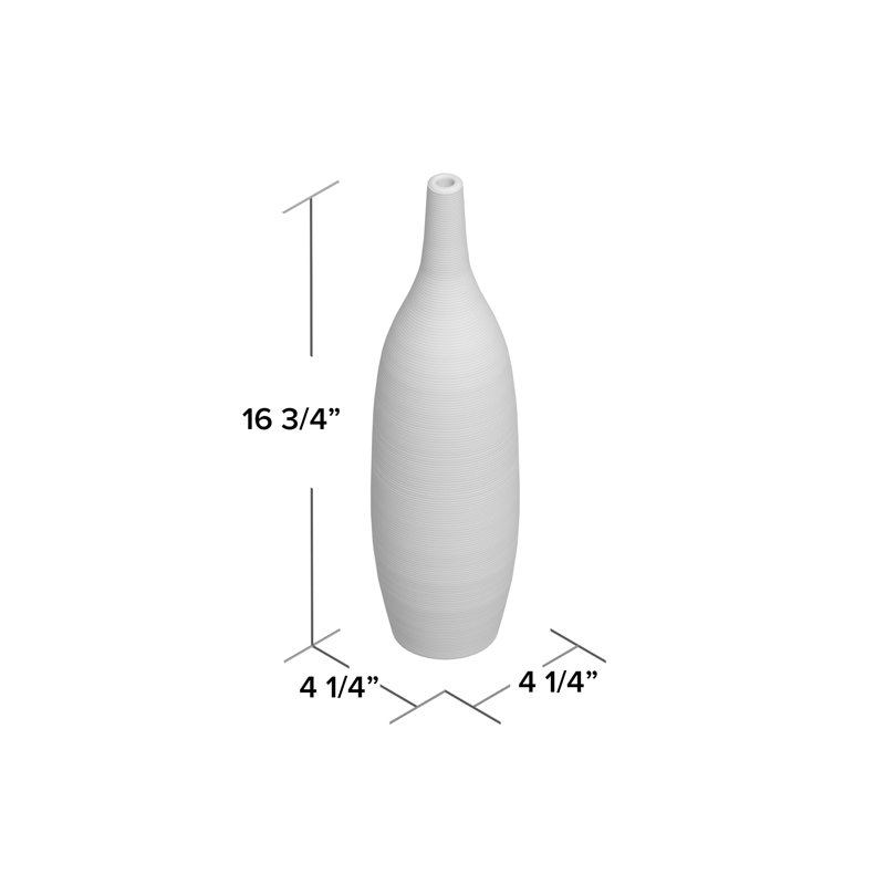 Ceramic Table Vase, Gray