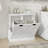 White Laundry Sorter Cabinet With Two Compartments. Contemporary Style. Removable Bags For Organization. E1 Made Painting. Stable And Safe. Surface. . Assembly Guide Included. 100-Pound Load - White.
