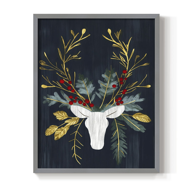 Reproduction encadrée - bois massif, Gris, H 11 po x l 9 po