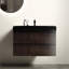 Meuble-lavabo de 36 po en noyer - aspect moderne, silencieux, grand espace, finition et lavabo en noyer noir, fermeture, rangement, lavabos élégants-1136530195-1136530199