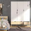 Litzy 3 Door Manufactured Wood Wardrobe