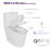 1.1/1.6 GPF Dual-Flush Watersence Elongated One-Piece Toilet, Siphonic Jet, With Comfortable Seat Height
