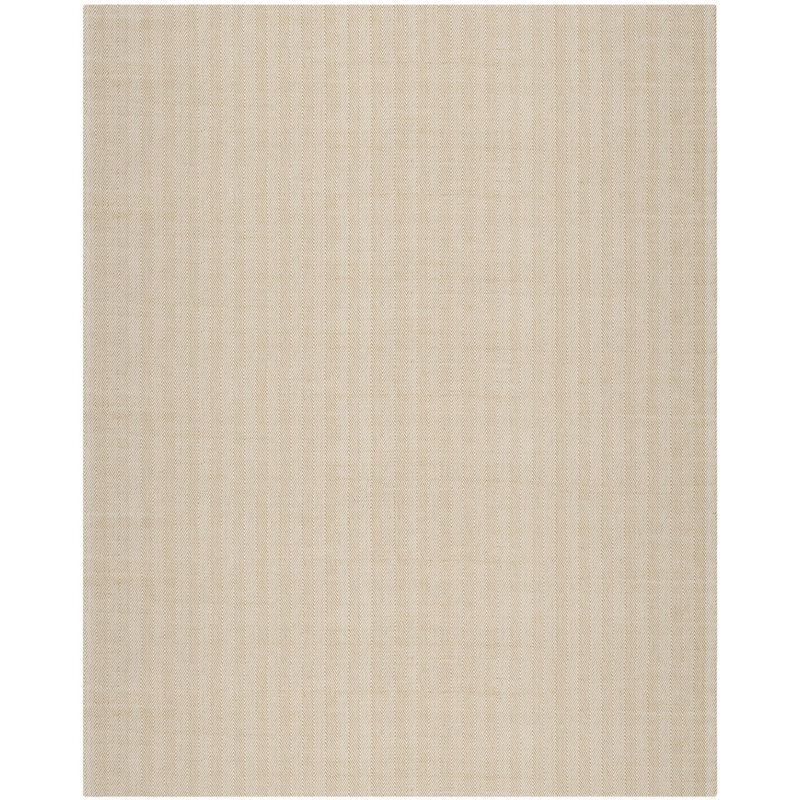 Laureldale Hand Loomed Wool Viscose Chevron Rug in Beige, Rectangle 6' x 9'