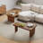 Wood Coffee Table, Mid Century Modern Square Living Room Table, Free Adjustable Shape, 2 Pieces-2094916924