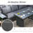 5-Piece Rectangle Wicker Outdoor Patio Dining Set With Side Tables-7121638