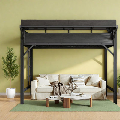Storage Loft Beds, Twin Xl Metal Mdf Frame, Modern Industrial For Small Home