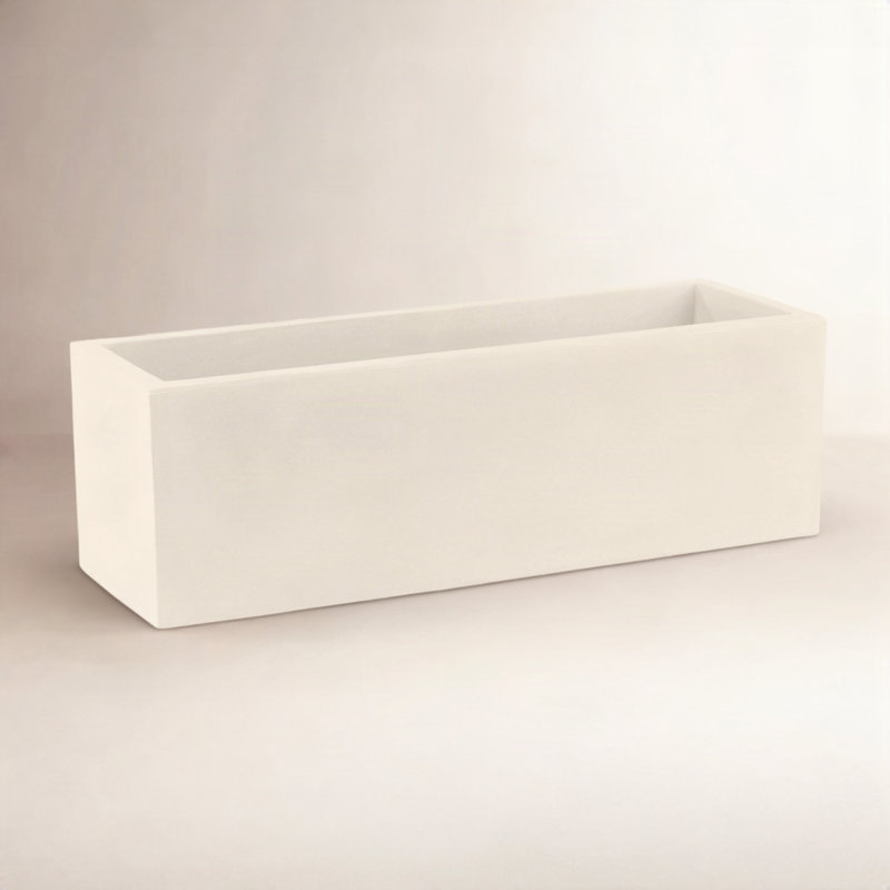 Boîte à fleurs en résine Jardinera, H 3 po x l 9,5 po x P 3 po, Écru