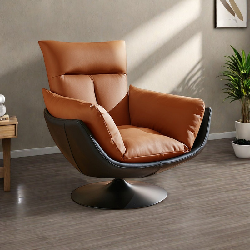 Spacious, quiet and elegant rotating chair, Orange