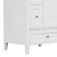 "Meuble-lavabo de 24 pouces avec rangement, tablette réglable, panneau de fibres à densité moyenne et bois d'hévéa, cloisons amovibles, finition blanc brillant"-1069634717