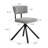 Stylish Modern Fabric Upholstered Solid Metal Dining Chairs-337885698