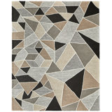 Kimball Transitional Abstract Gray Area Rug