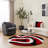 Jakelyn Shag Abstract Designed Red/Black Area Rug-468688289