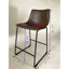 Ensemble de salle à manger à hauteur de comptoir en bois antique: table et quatre chaises-1242949797-1242949795