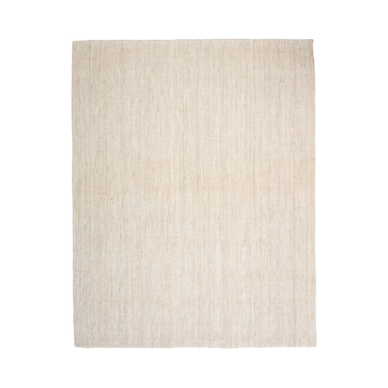 Mini Handwoven Jute Area Rug, Rectangle 9' x 12', Ivory