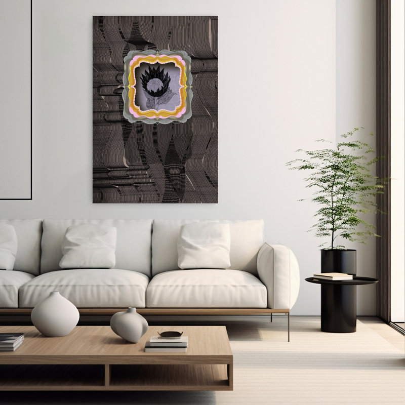 Art contemporain contemporain abstrait fantaisiste, H 60 po x l 40 po
