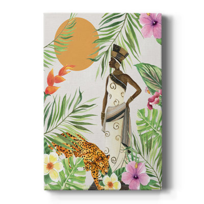 Feline Tropics II -Custom Wrapped Gallery Cavas