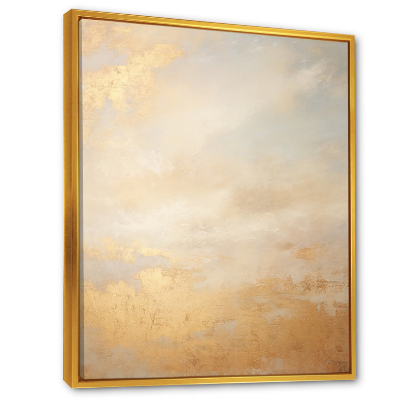 «Magic Sky Simplicity» sur toile, H 32 po x l 16 po x P 1 po, Cadre flottant doré