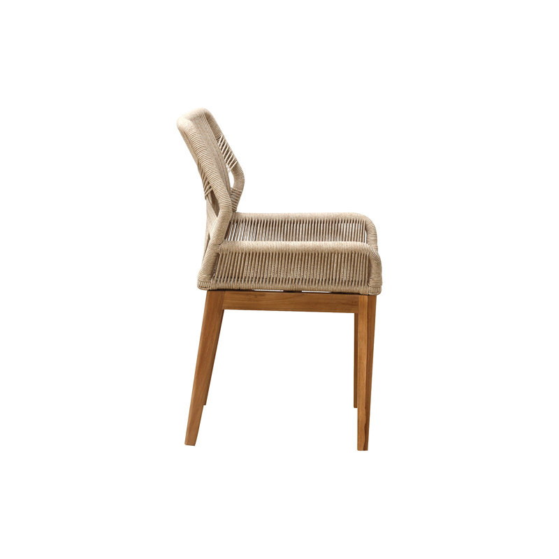 Beverly Outdoor Teak Dining Armchair, Natural