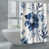 Motif floral bleu