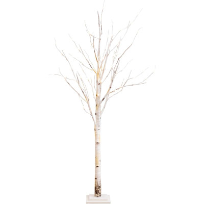 Home Imports Emporium Birch Artificial Tree Pre-Lit Warm White Lights Holiday Decor