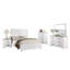 Table de chevet 1Pc Table de chevet 2 tiroirs