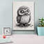 «Epic Graffiti», dessin au crayon d'une petite chouette par Momart, art mural sur toile-106173268