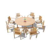 Outdoor 9 - Piece Teak Dining Set