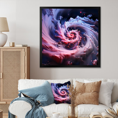 Abstract Purple Galaxy Storm IV - Abstract Spirals Wall Art