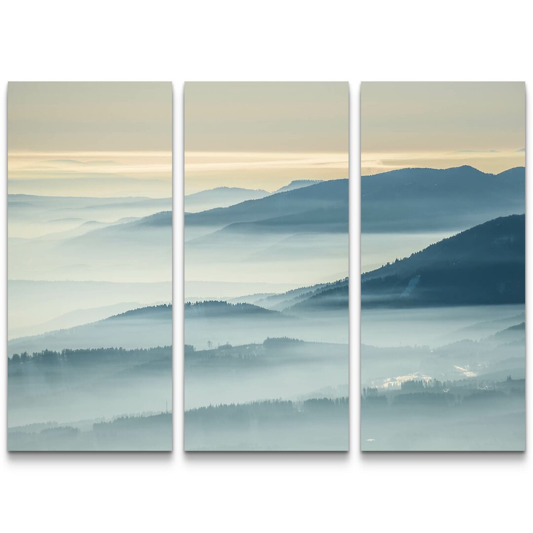 3-tlg. Leinwandbilder-Set Landschaft mit Distanz fotografiert