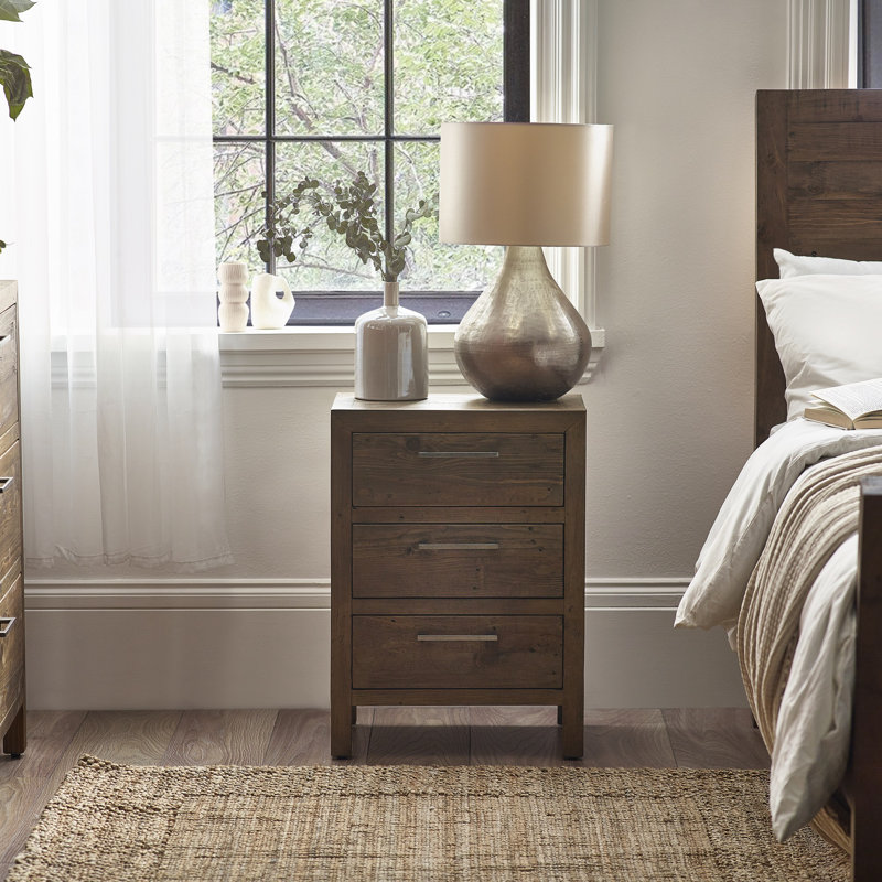 Electra 48cm W Solid Wood Bedside Table