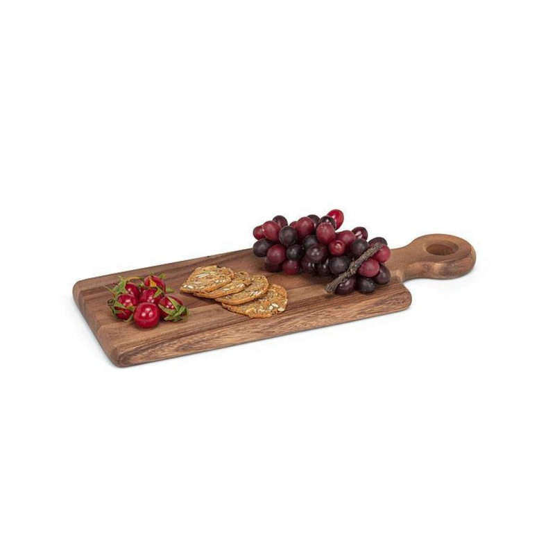 Small Acacia Wood Rectangular Cutting Board with Loop Handle
