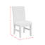 Ensemble de salle à manger Leana 5 pièces, hauteur standard, en noyer - Table ronde et quatre chaises en tissu bleu denim-23785228