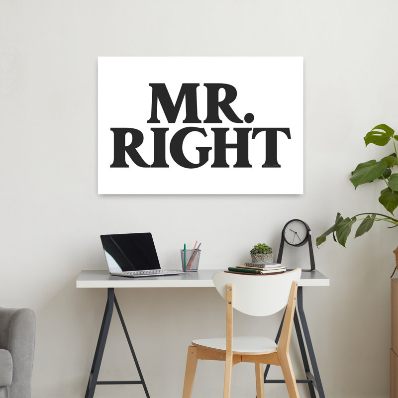 Mr. Right, art contemporain abstrait, H 24 po x l 36 po