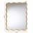 Baxton Studio Cassara Gold Scalloped Rectangular Wall Mirror - Stylish Curved Edge Decorative Wall Accent For Living Room, Bedroom, Or Entryway