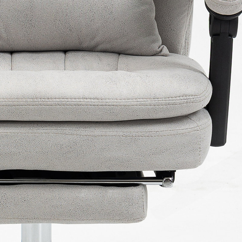 Fauteuil de bureau en microfibre avec fauteuil inclinable chauffant, fonction pivotante et soutien lombaire pour un confort ultime