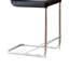 Chaises de salle à manger modernes à hauteur de comptoir 2 pièces, siège en noir, pieds en métal noir, pieds, style