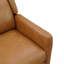 Fauteuil inclinable par pression brun Mid-Century moderne - tissu en lin, pieds fuselés, détail en forme de canal-455158038