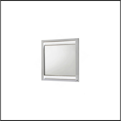 Glam Modern Style Mirror Made With Wood In White (INCLUDES MIRROR ONLY)