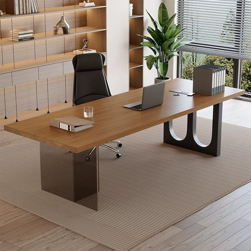 Walnut Rectangular Solid Wood desks, 29.53" H x 78.74" W x 31.5" D