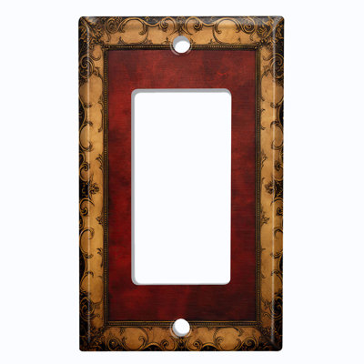 Couvercle de plaque d'interrupteur en métal; Fauteuil à bascule GFI 1 taille US standard - image imprimée d'un cadre en plaque rétro