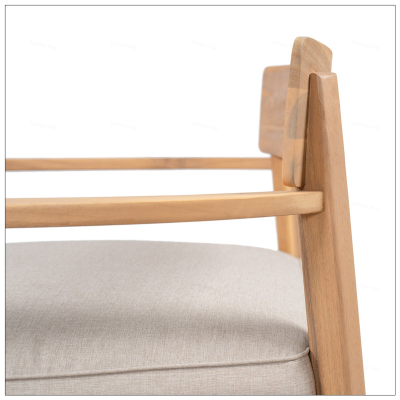 Mallorca Acacia Wood Club Chair With Comfortable Seat Cushion, Durable And Ergonomic Outdoor Seating